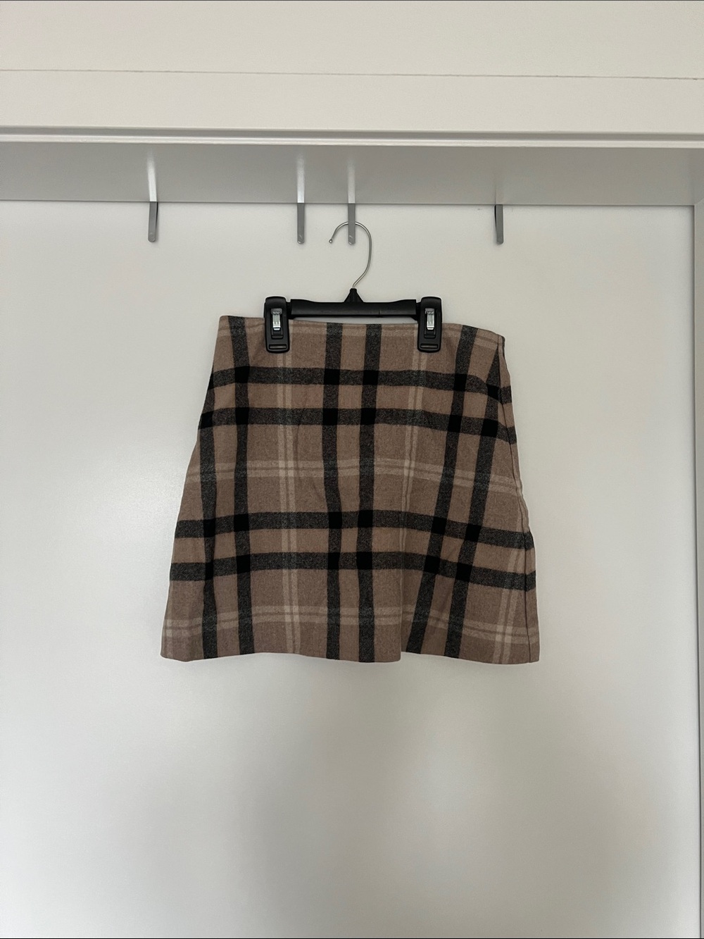 Wilfred Plaid Mini Skirt in Brown and Black